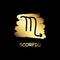 Scorpio zodiac gold icon , zodiac sign 
