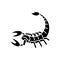 Scorpio zodiac sign black glyph icon