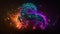 Scorpio Zodiac Sign magical neon energy glowing Generative Art