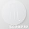 Scorpio Zodiac stylish icon in paper sticker. Zodiac signs Scorpio