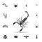 Scorpion. Detailed set of insects items icons. Premium quality graphic design. One of the collection icons for websites, web desig