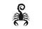 Scorpion icon. isolated vector silhouette image of wild animal
