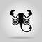 Scorpion icon or logo in  glyph