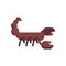 scorpion icon. venomous animal. Vector illustration of flat icon isolated on a white background.