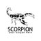 Scorpion logo stock logo template, flat design. Black Scorpion logo