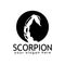 Scorpion logo stock logo template, flat design. Tail Scorpion logo