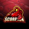 Scorpion mascot esport logo design