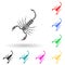 Scorpion multi color style icon. Simple glyph, flat vector of insect icons for ui and ux, website or mobile application