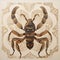 Scorpion Print Design: Bronze And Beige Art Deco Wall Art