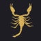 Scorpion Silhouette Icon Vector Illustration