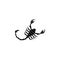 Scorpion silhouette logo.