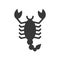 Scorpion vector icon, Halloween related, glyph design