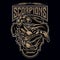 scorpions Mascot drawing logo vintage vector illustration
