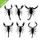 Scorpions silhouettes vector
