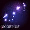 Scorpius zodiac sign of the beautiful bright stars