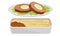 Scotch Egg and Savory Pie as Delicious English Dish Vector Set