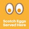 Scotch Eggs served here vector illustration on a yellow background