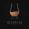 Scotch glass logo. Bourbon or whiskey tasting