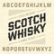 Scotch whiskey style label font with sample design