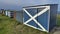 Scotland flag on beach hut