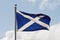 Scotland flag on flagpole