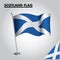 SCOTLAND flag National flag of SCOTLAND on a pole