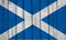 Scotland Flag Over Wood Planks