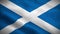 Scotland flag waving animation, perfect looping, 4K video background, official colors