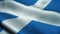 Scotland flag waving in the wind. National flag of Scotland. Sign of Scotland seamless loop animation. 4K