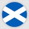 Scotland Flat Rounded Flag Vector