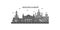 Scotland, Glasgow City city skyline isolated vector illustration, icons