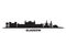 Scotland, Glasgow City city skyline isolated vector illustration. Scotland, Glasgow City travel black cityscape