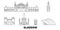 Scotland, Glasgow City line travel skyline set. Scotland, Glasgow City outline city vector illustration, symbol, travel