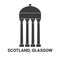 Scotland, Glasgow travel landmark vector illustration