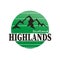 Scotland Highlands written inside the logo badge