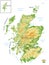 Scotland highly detailed physical map