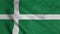 Scotland island Barra flag, waving in the wind, realistic background