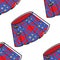 Scotland kilt plaid skirt seamless pattern traditional clothes