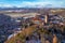 Scotland, monument to William Wallace in the city of Stirling, view from above