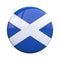 Scotland national flag badge, nationality pin 3d rendering