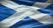 Scotland national flag waving background, 4k backdrop animation