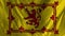 Scotland national lion rampant flag blowing in the wind, the royal banner for Scotland