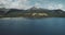 Scotland`s ocean bay scenery aerial panoramic view from Goat fell, Brodick Harbour, Arran Island