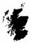 Scotland silhouette map