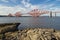 Scotland, south queensferry, forth railway bridge