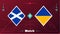 Scotland vs Ukraine match. Playoff Football 2022 championship match versus teams on football field. Intro sport background,
