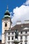 Scots Abbey tower on Freyung square, Vienna, Austria