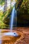 Scott Falls waterfall with circular basin and a deep circular cliff