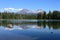 Scott Lake and Middle and North Sisters volcanoes, Oregon.