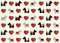 Scottie dogs with valentine hearts repeat pattern